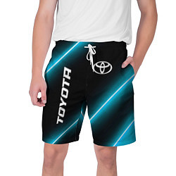 Шорты на шнурке мужские Toyota неоновые лампы, цвет: 3D-принт