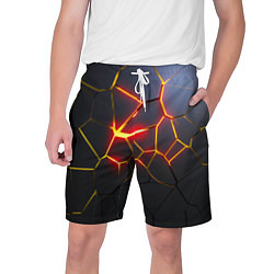 Шорты на шнурке мужские Вулканическая активность, цвет: 3D-принт