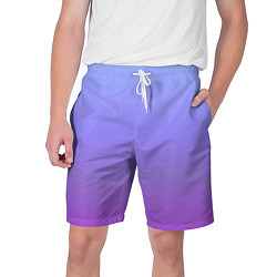 Шорты на шнурке мужские Фиолетовый градиент, цвет: 3D-принт