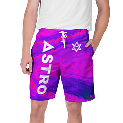 Шорты на шнурке мужские Astro neon grunge, цвет: 3D-принт