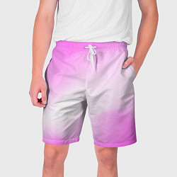 Шорты на шнурке мужские Градиент розовый, цвет: 3D-принт
