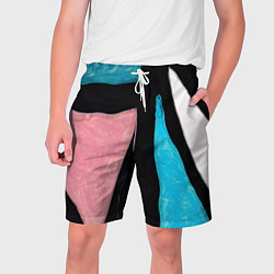 Шорты на шнурке мужские Переливы красок, цвет: 3D-принт