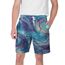 Шорты на шнурке мужские Путеводная звезда в космосе, цвет: 3D-принт