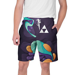 Шорты на шнурке мужские Zelda graffity splash, цвет: 3D-принт