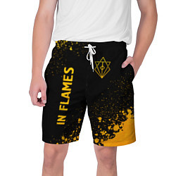 Шорты на шнурке мужские In Flames - gold gradient: надпись, символ, цвет: 3D-принт