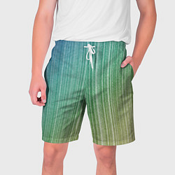 Шорты на шнурке мужские Градиент полосы зеленый, цвет: 3D-принт