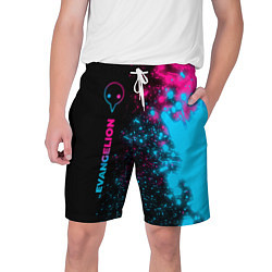 Мужские шорты Evangelion - neon gradient: по-вертикали
