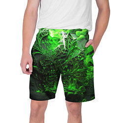 Шорты на шнурке мужские Зеленая кислота, цвет: 3D-принт