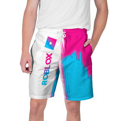 Мужские шорты Roblox neon gradient style: по-вертикали