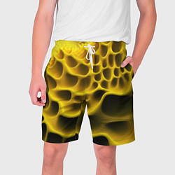 Шорты на шнурке мужские Yellow background, цвет: 3D-принт