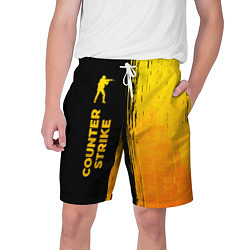 Шорты на шнурке мужские Counter Strike - gold gradient: по-вертикали, цвет: 3D-принт