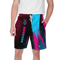 Шорты на шнурке мужские Berserk - neon gradient: по-вертикали, цвет: 3D-принт