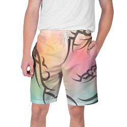 Шорты на шнурке мужские Трайбл граффити, цвет: 3D-принт