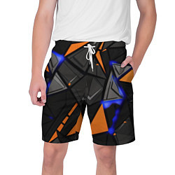 Шорты на шнурке мужские Orange black style, цвет: 3D-принт