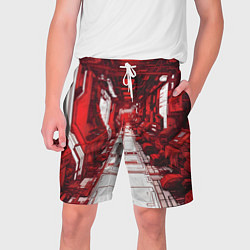 Шорты на шнурке мужские Красная комната киберпанк, цвет: 3D-принт