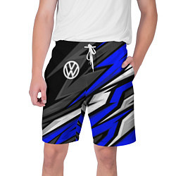 Шорты на шнурке мужские Volkswagen - Синяя абстракция, цвет: 3D-принт