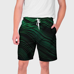 Шорты на шнурке мужские Dark green texture, цвет: 3D-принт