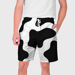Шорты на шнурке мужские Кожа коровы, цвет: 3D-принт