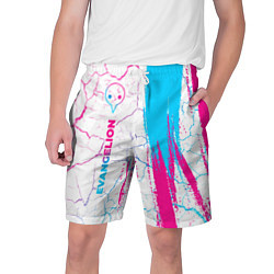 Мужские шорты Evangelion neon gradient style: по-вертикали