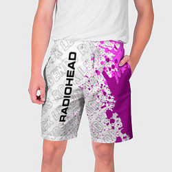 Шорты на шнурке мужские Radiohead rock legends по-вертикали, цвет: 3D-принт