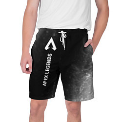 Мужские шорты Apex Legends glitch на темном фоне по-вертикали