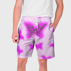 Мужские шорты Y2K purple butterfly