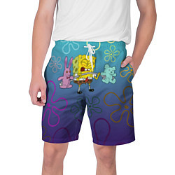 Шорты на шнурке мужские Spongebob workout, цвет: 3D-принт