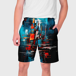 Шорты на шнурке мужские Городская абстракция, цвет: 3D-принт