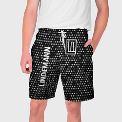 Шорты на шнурке мужские Lindemann glitch на темном фоне вертикально, цвет: 3D-принт