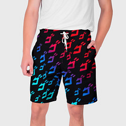 Шорты на шнурке мужские JoJos Bizarre битво лого неон, цвет: 3D-принт