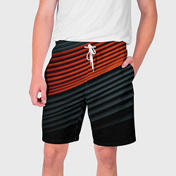 Шорты на шнурке мужские Рифленая абстракция, цвет: 3D-принт