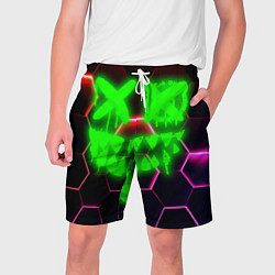 Шорты на шнурке мужские Монстр из неона, цвет: 3D-принт