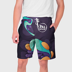Шорты на шнурке мужские Palworld graffity splash, цвет: 3D-принт