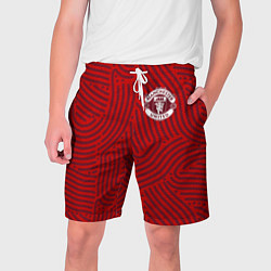 Шорты на шнурке мужские Manchester United отпечатки, цвет: 3D-принт