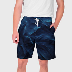 Шорты на шнурке мужские Синие глубокие абстрактные волны, цвет: 3D-принт