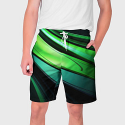 Шорты на шнурке мужские Абстрактные геометрические плавные линии минимализ, цвет: 3D-принт