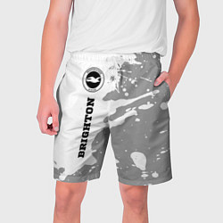 Шорты на шнурке мужские Brighton sport на светлом фоне по-вертикали, цвет: 3D-принт
