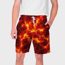 Шорты на шнурке мужские Текстура огня, цвет: 3D-принт