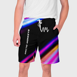 Шорты на шнурке мужские Arctic Monkeys neon rock lights, цвет: 3D-принт