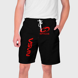 Мужские шорты Nasa space red logo