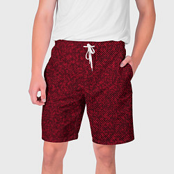 Шорты на шнурке мужские Текстурированный красно-чёрный, цвет: 3D-принт