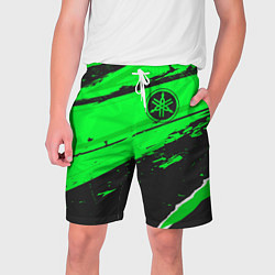 Шорты на шнурке мужские Yamaha sport green, цвет: 3D-принт