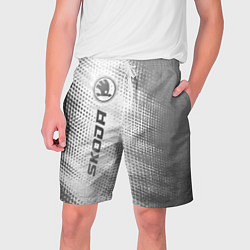 Шорты на шнурке мужские Skoda - white gradient по-вертикали, цвет: 3D-принт