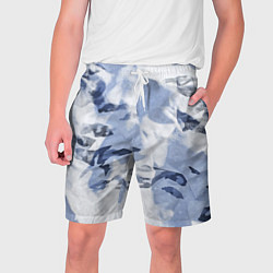 Шорты на шнурке мужские Альпийский камуфляж, цвет: 3D-принт
