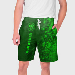 Шорты на шнурке мужские Borussia - green gradient по-вертикали, цвет: 3D-принт