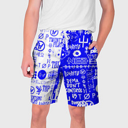 Шорты на шнурке мужские Twenty one pilots лого, цвет: 3D-принт