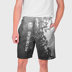 Шорты на шнурке мужские Motorhead - grey gradient по-вертикали, цвет: 3D-принт