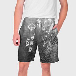Шорты на шнурке мужские Ozzy Osbourne - grey gradient по-вертикали, цвет: 3D-принт