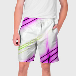 Мужские шорты Green white pink line