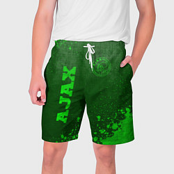 Шорты на шнурке мужские Ajax - green gradient вертикально, цвет: 3D-принт